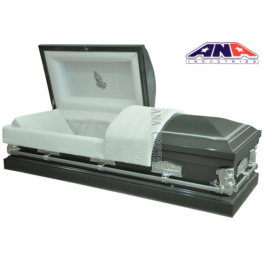 Ana Casket Wholesale/Supplier Distributor White Finish 20 Ga Steel Coffin Casket