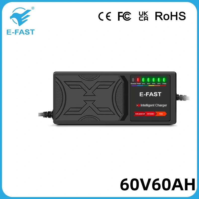 60V60ah Lead-Acid Start Stop Rechargeable Pulse Battery Charger for E-Bicycle Scooters