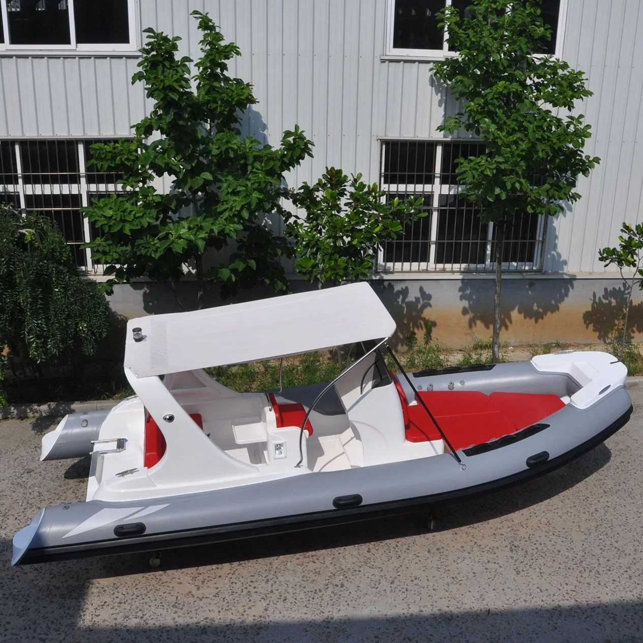 Liya 20ft pequeño yate Hypalon costilla bote con motor fuera de borda