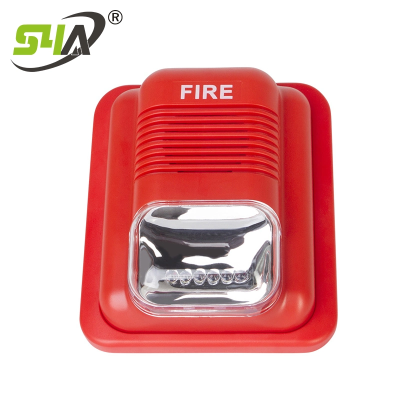 DC12V 24V d'urgence Sirène piézo Son et Lumière stroboscopique Silights d'alarme incendie