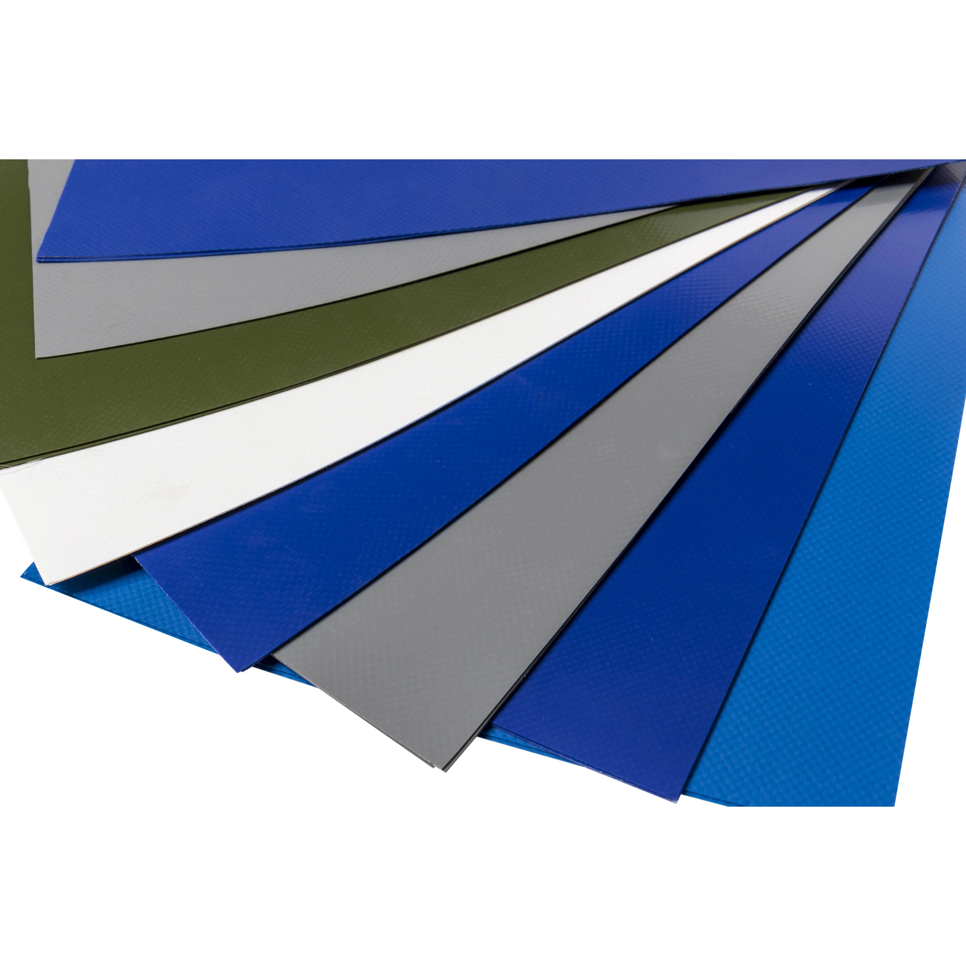 650GSM 750GSM 900GSM 1000D 0,5mm 100% Polyester Blau PVC-Gewebe PVC-beschichtete Abdeckplane mit Vinyl-Rollfolie