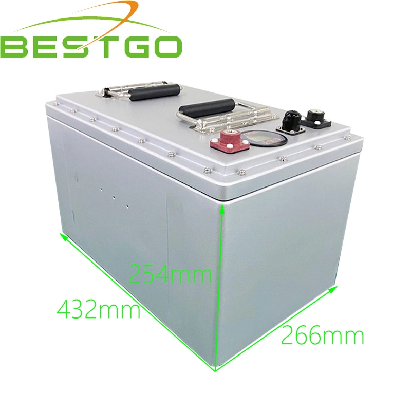 Bestgo 24V recargable de iones de litio Batterie LiFePO4 Batería100Ah 200Ah batería de litio