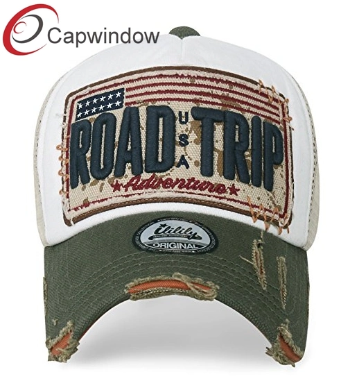 Brushed Cotton Twill Dad Cap Trucker /Mesh Cap Custom with 3D Embroidery