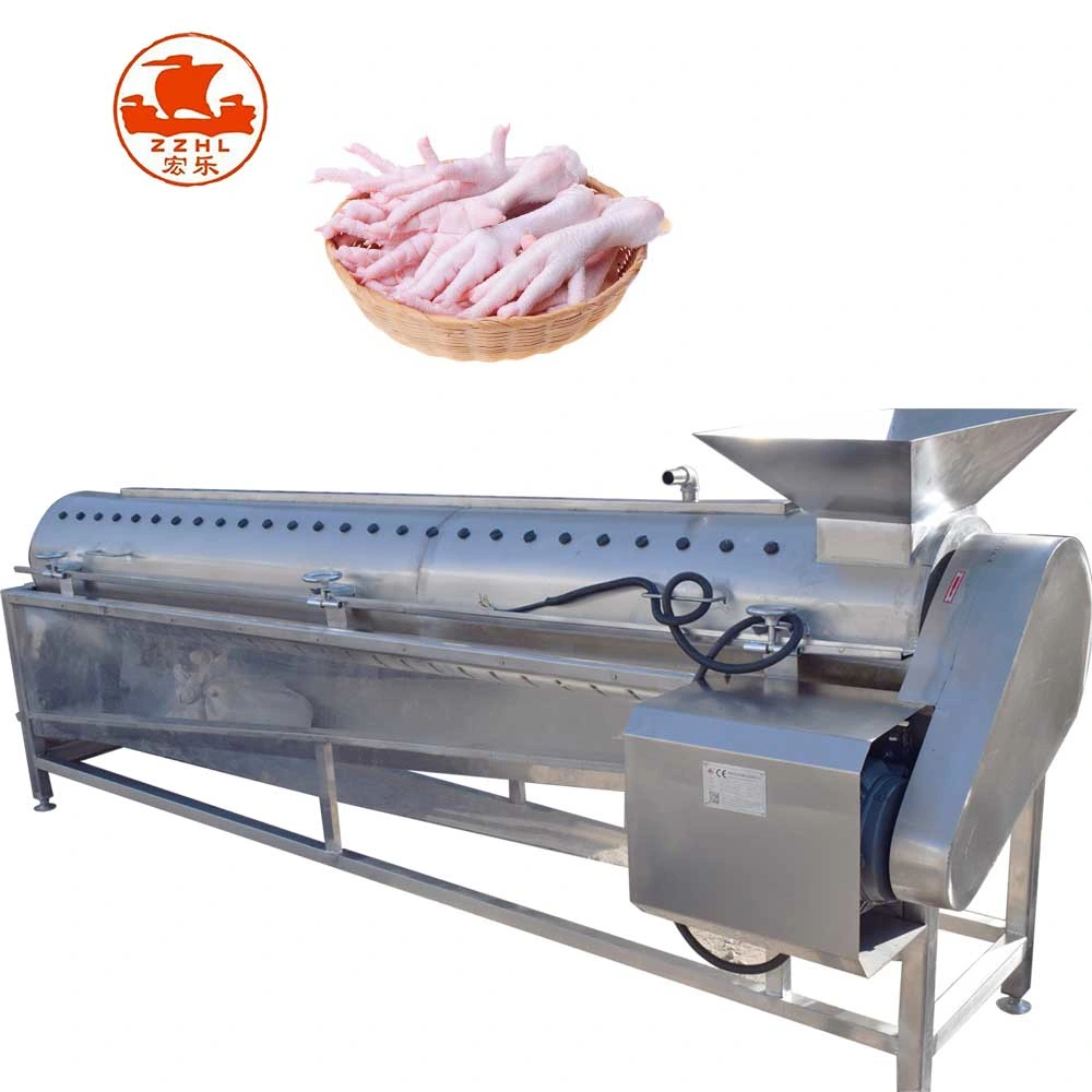 24h on Line 380V Wood Box Feet Peeler Chicken Processing Machine