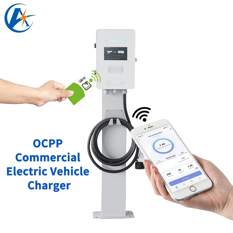 Car Charger Ocpp Standard Car Battery Charger 16A Type 1 Home/Commercial Electric Vehicle Charger