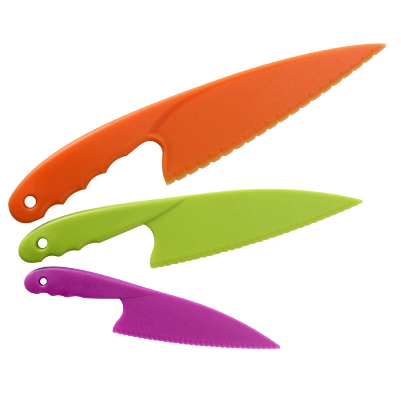 3pieces Kitchen Chef Knives Cookies Bread Lettuce Plastic Bl12141