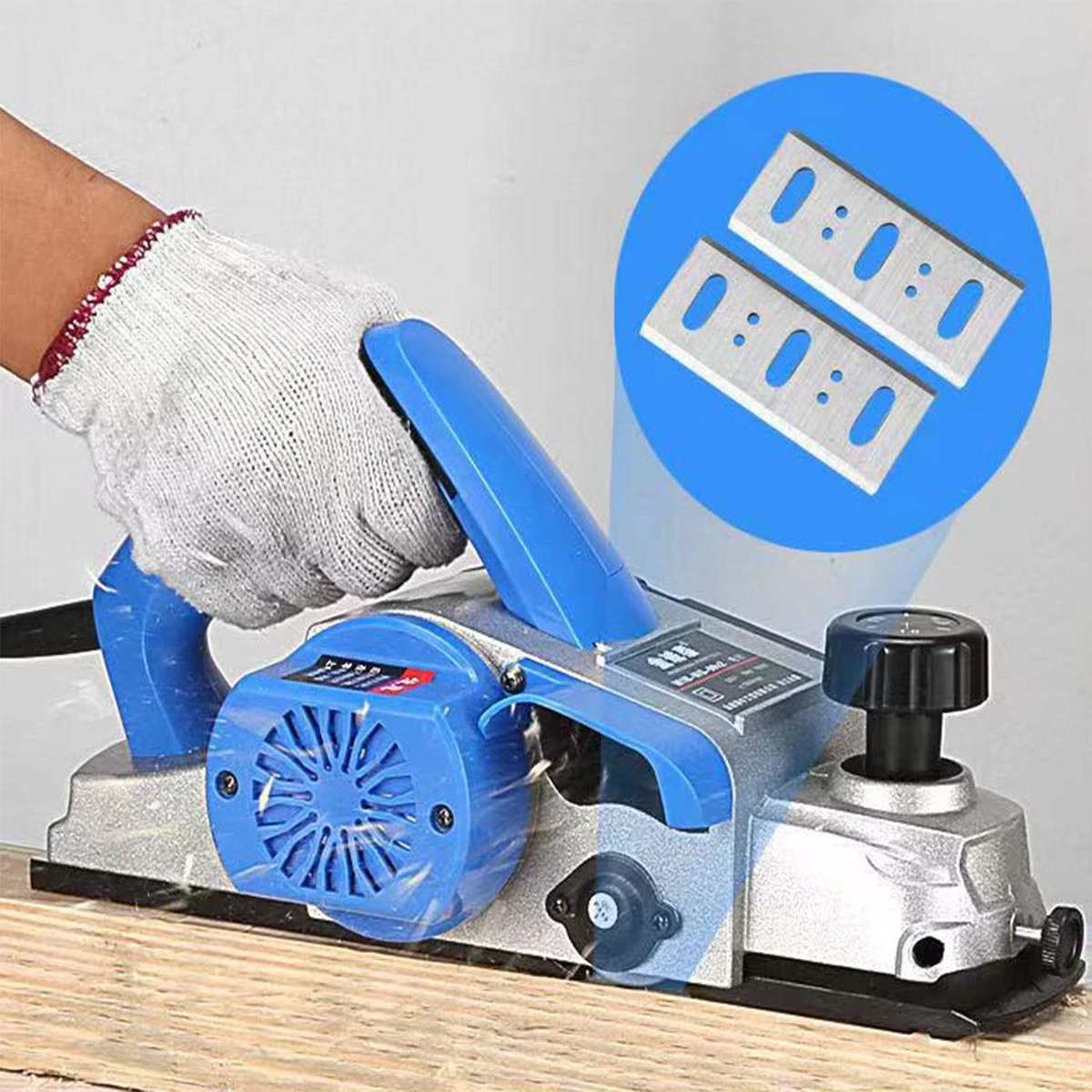 Mirror Polishing Aluminum Housing Portable Woode Cutting Machine Electric Planer with Handle