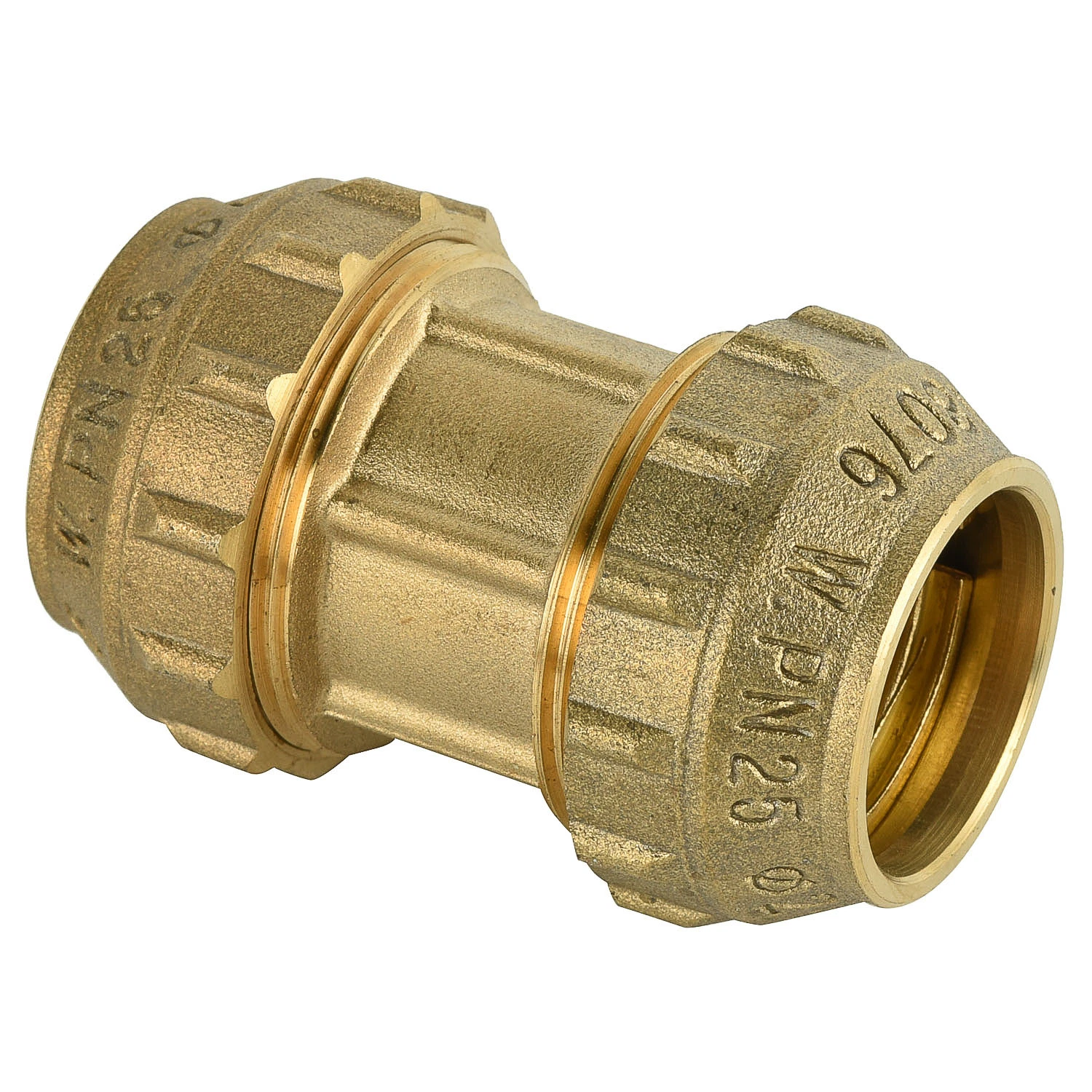 Straight Coupler Coupling Compression Brass Forging PE Pipe Fitting Connector
