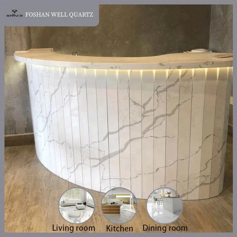 China Supplier CE New Quartz Stone Solid Surface Quartz for Kitchen Countertop or Bar Counter High Quality Building Quartz Material Mesa De Cuarzo Quartz