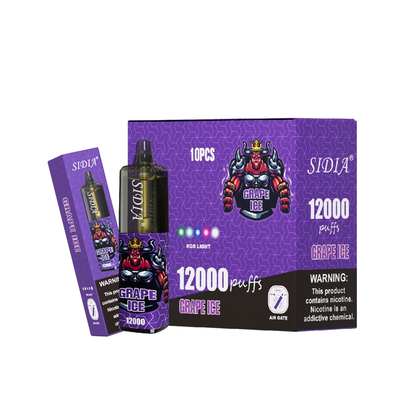 Commerce de gros je Vape Sidia 12000 bouffées Vape stylo jetable