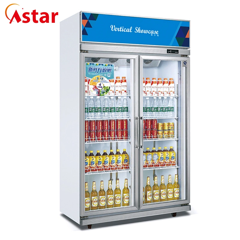 Imported Brand Compressor Drinks Showcase for Supermarket