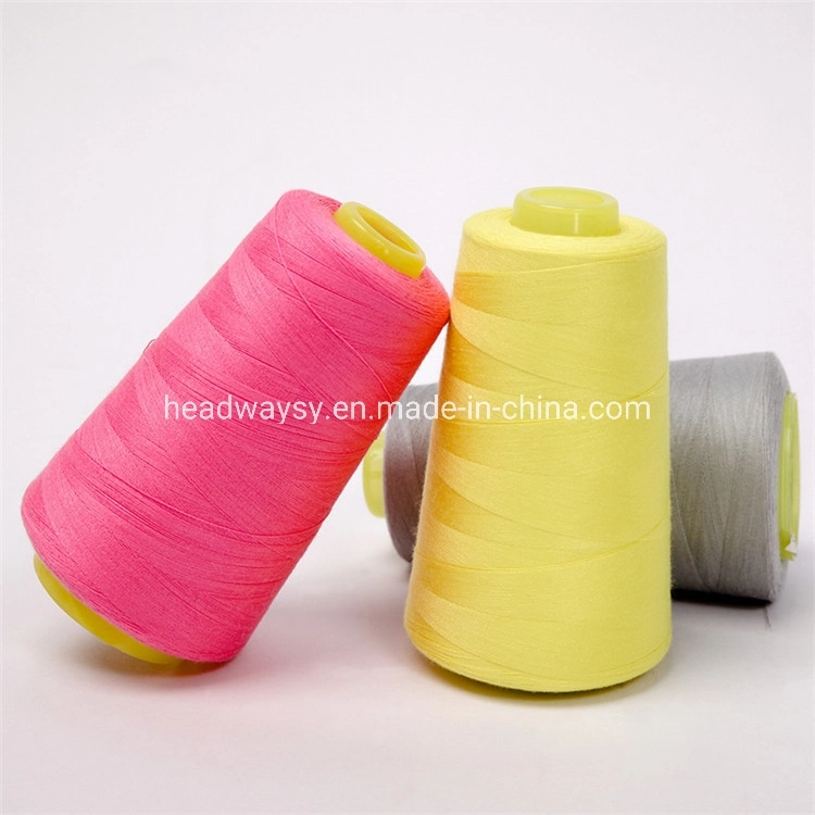 100% Polyester Sewing Thread Free Samples Dyed for Textile