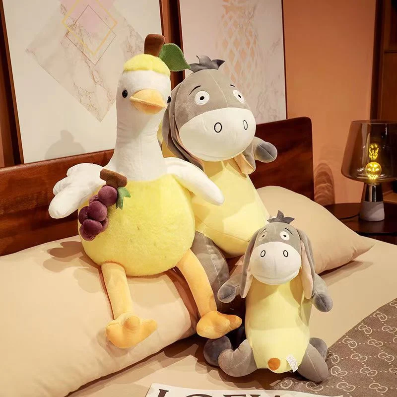 The New Jiao Donkey Doll Outrageous Duck Plush Toy Creative Cute Soothing Doll Birthday Gift Super Soft