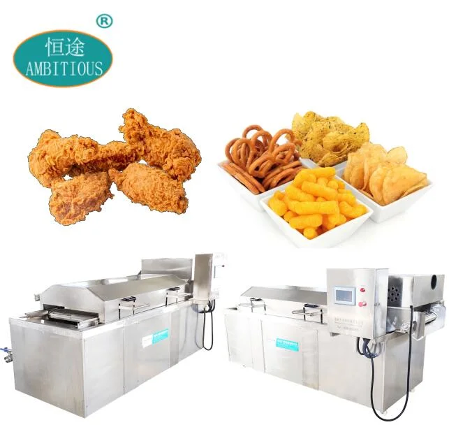 Small Continuous Chips Shrimp Slices Prawn Cracker Frying Machine Fryer