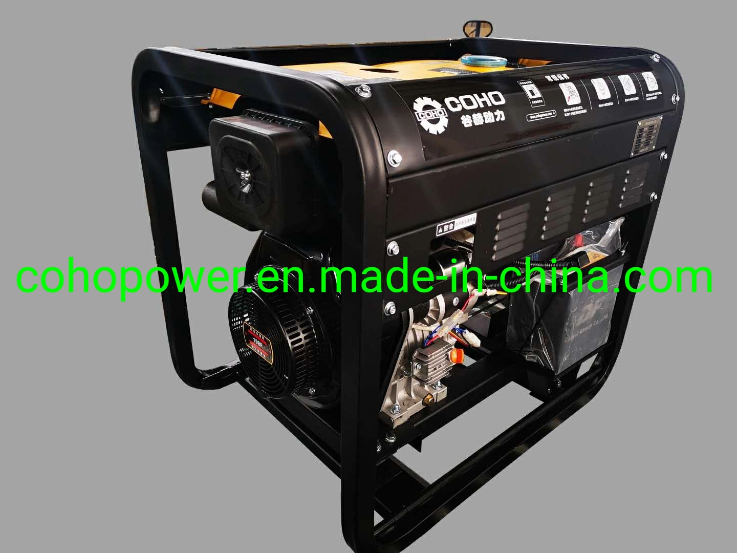 8 kVA 198f Air-Cooled motor generador de diesel de reserva de emergencia en Myanmar