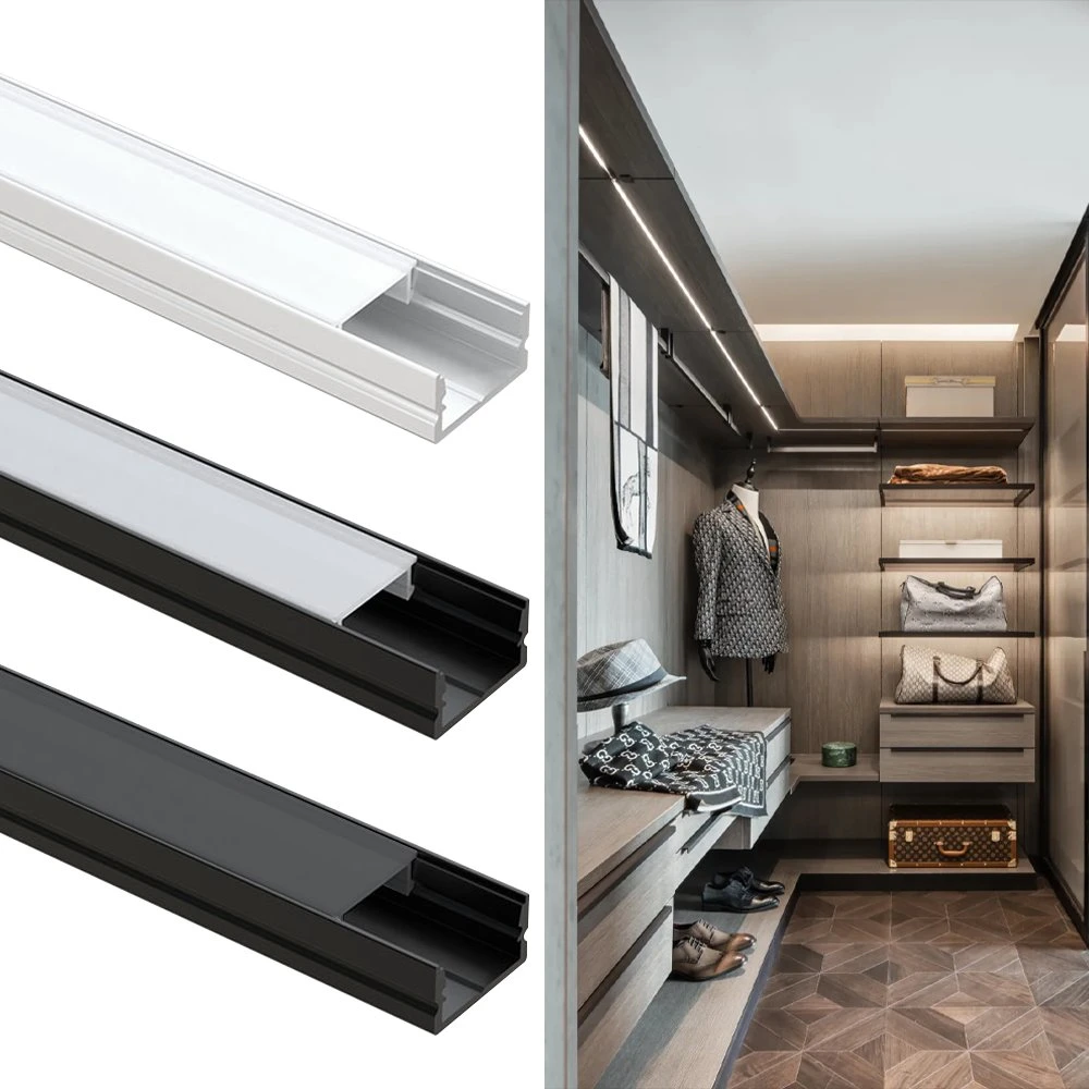 LED Aluminium Profile for LED Strip Light Cabinet Lighting Surface Mounted Extrusion Profile