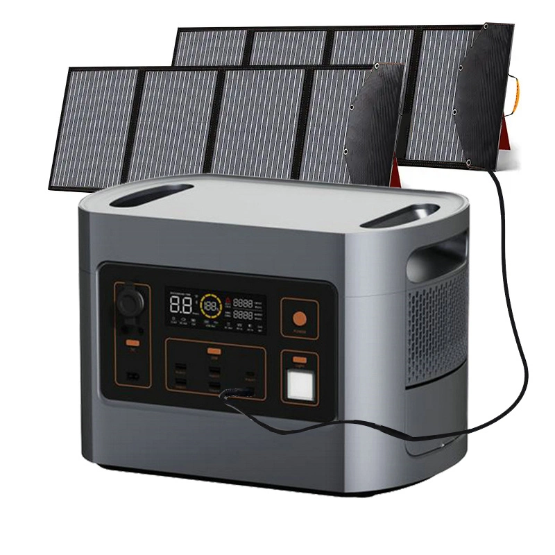 Manufacturer High Capacity 110V/220V LiFePO4 Battery 600W/1200W/2200W Portable Power Bank/Station for Camping