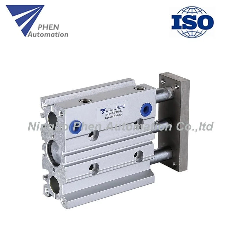 ISO Standard Aluminium Alloy Double Acting Rodless Compact Thin Pneumatic Air Cylinders