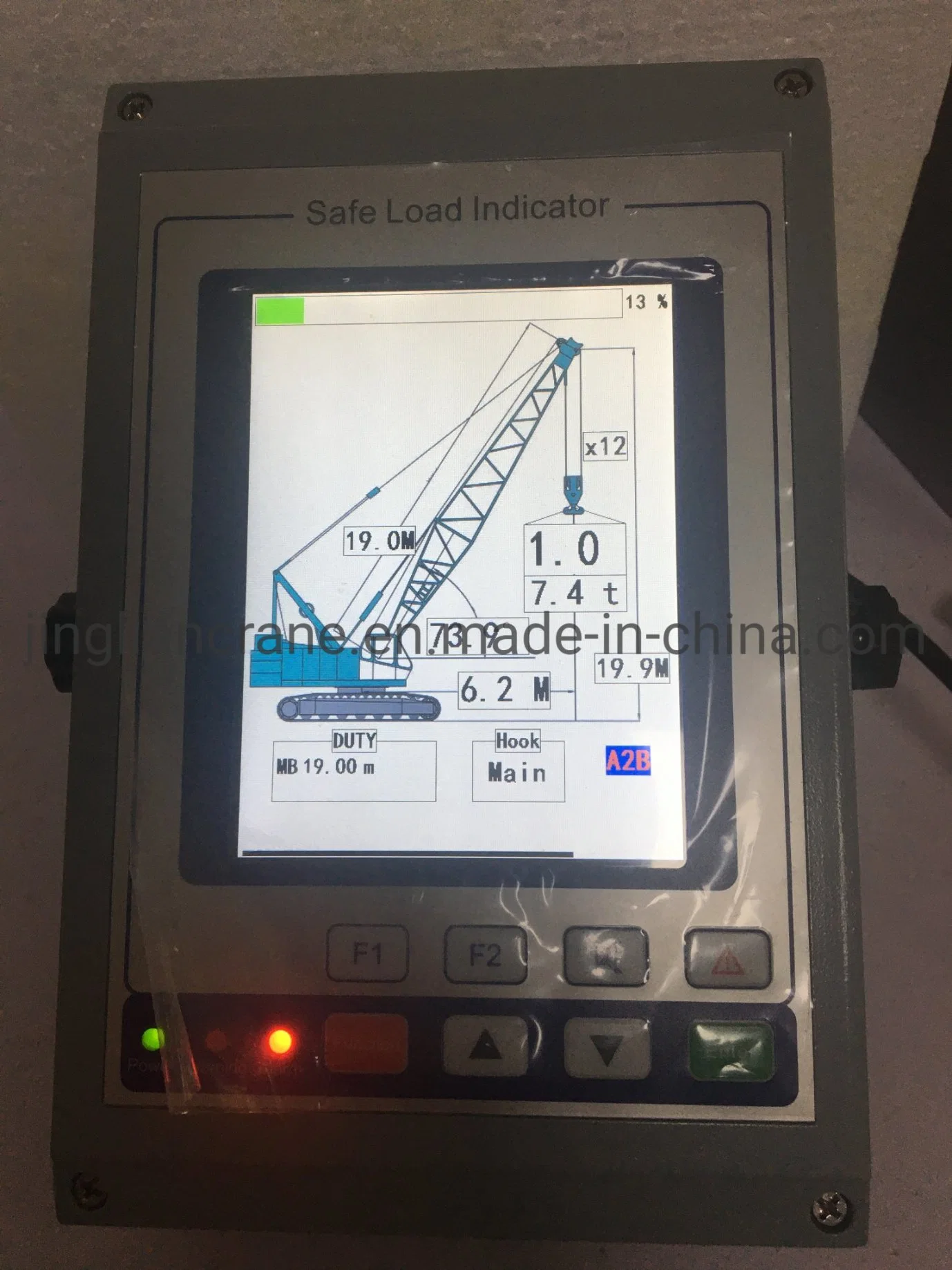 Indicador de momento de carga fija en American grúas sobre orugas 9230