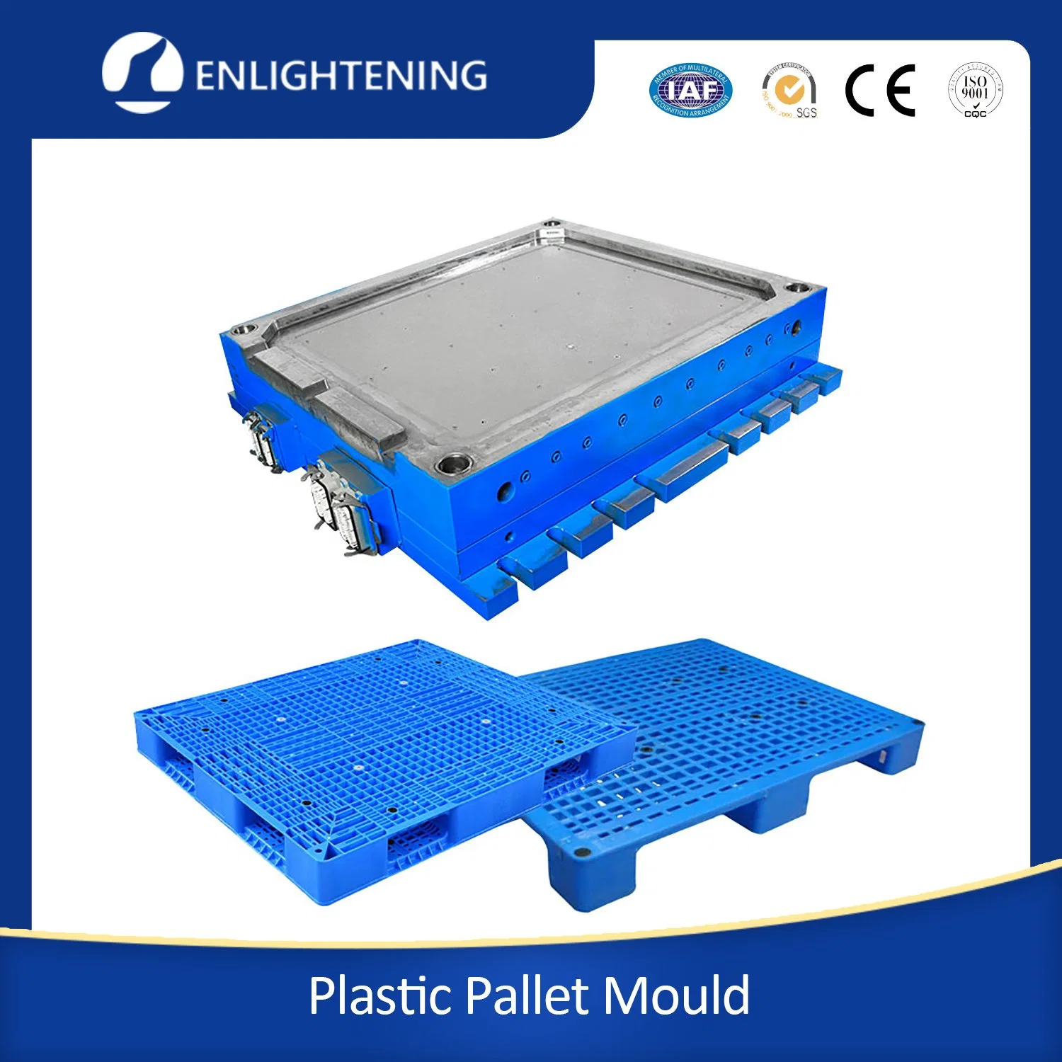 OEM Competitive Price Custom Injection Single Face Industrial Plastic Tray Mould for 1500*1300 Plastic Pallet Injection Mould Making