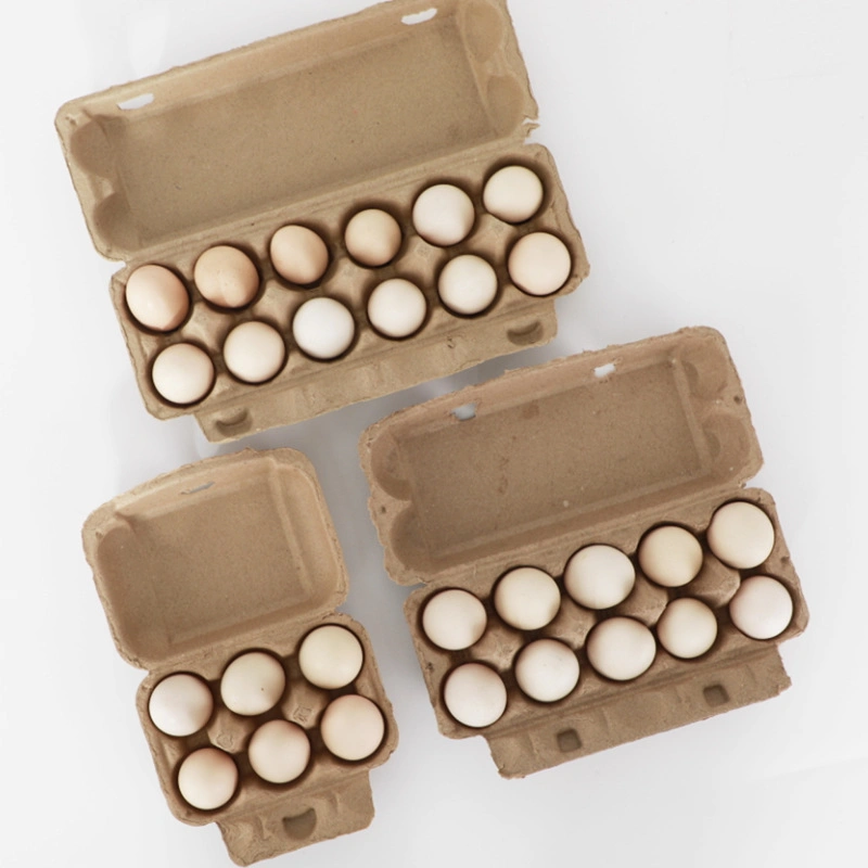 Compostable Shockproof Kraft Paper Chicken 6 10 12 Eggs Cartons