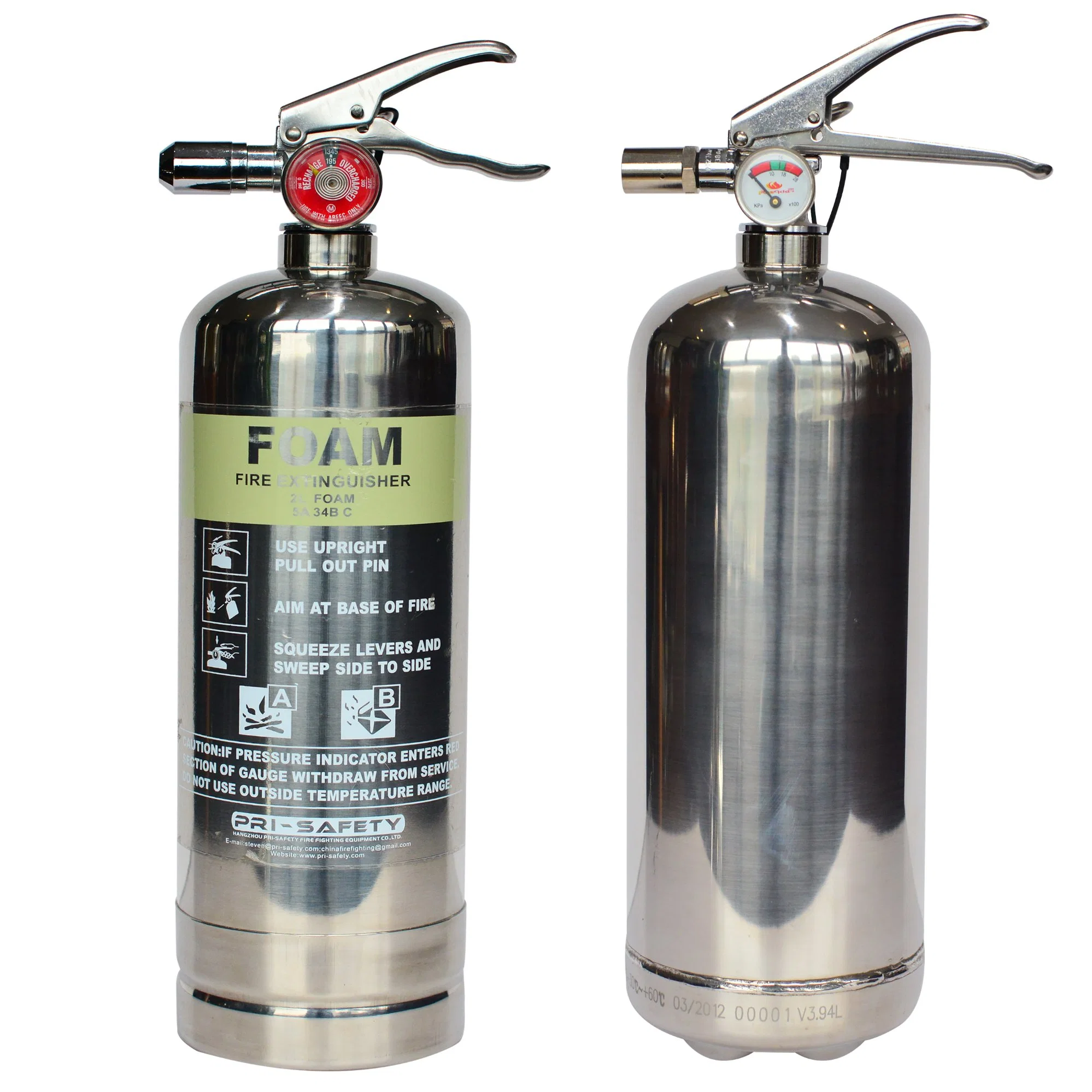 Coldfire 1LTR or 2LTR Stainless Steel Fire Extinguisher for Car