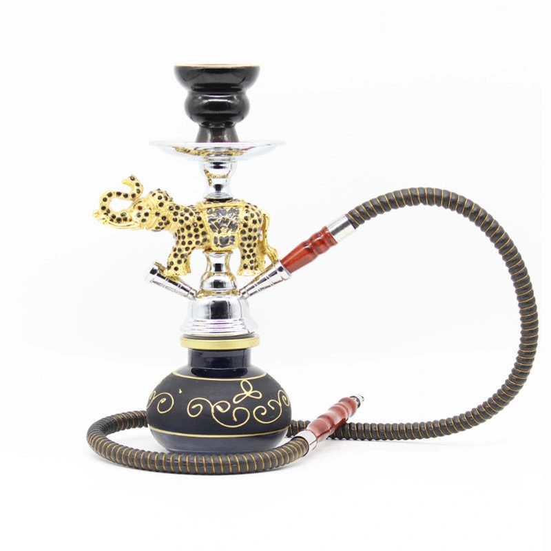 Elefante portátil pequeña árabe narguile Shisha Chicha Narguile Cristal conjunto completo de agua de la barra de KTV Tubos Accesorios para fumar shisha