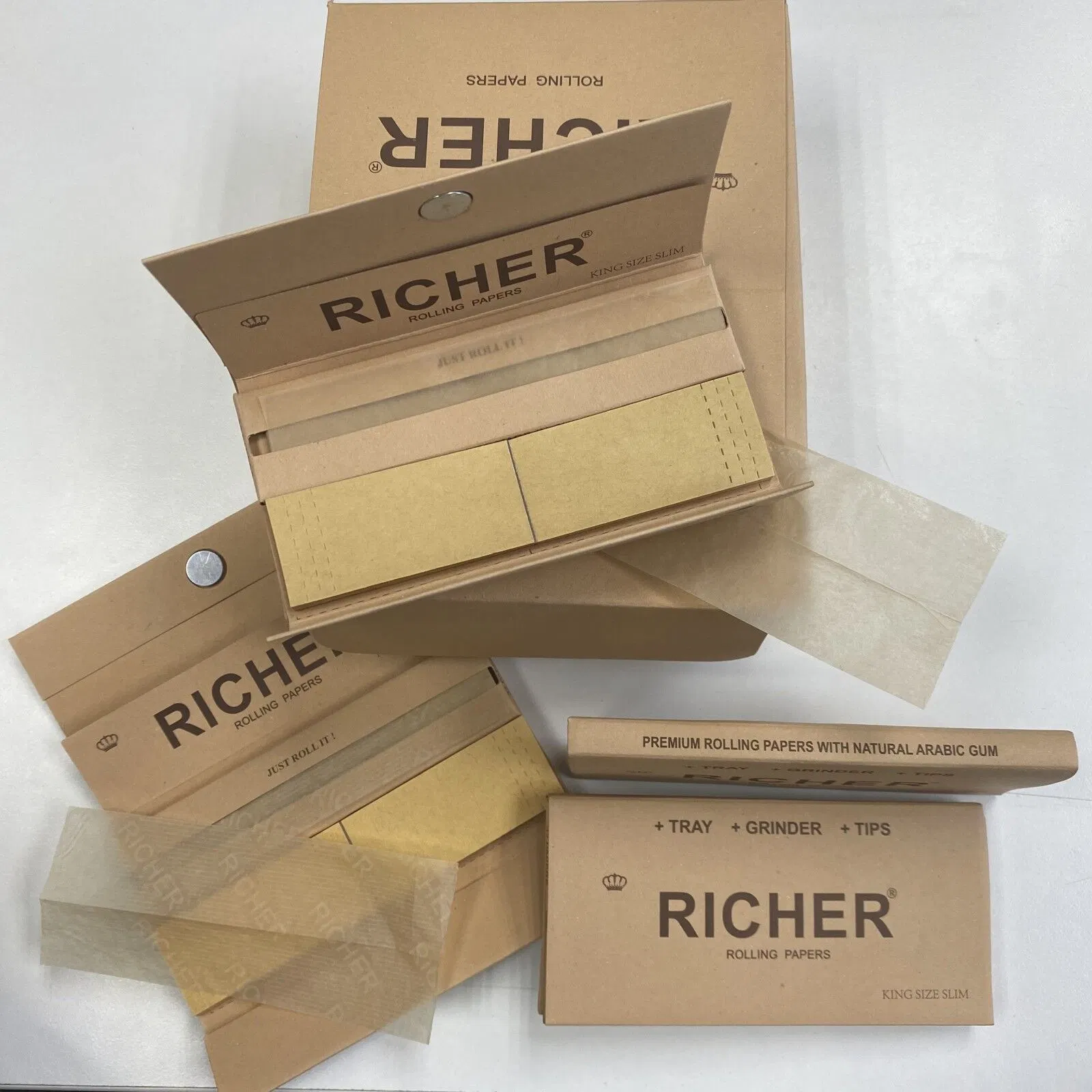 Rolling Paper Zigarettenpapier Haut mit Wasserzeichen Custom Logo Design Gedruckt