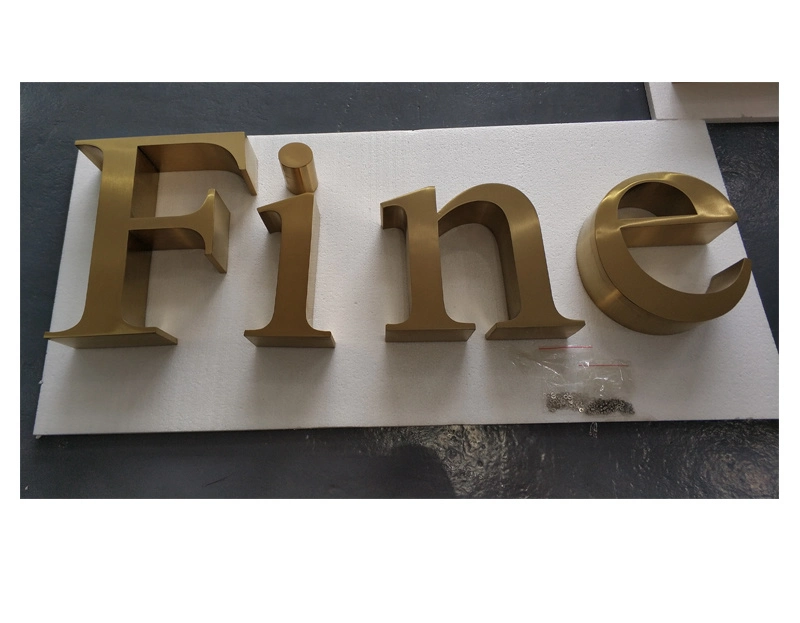 Stainless Steel Signboard LED Display Letter Wall Cladding Advertising Channel Letter Metal Sign