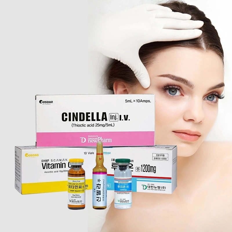 فيتامين سي Serum كوريا العلامة التجارية اسكوربيك حمض الفيتامين سي الرابع شهادة Luthione Glutathione Cindella Skin Whitritifin Injection 2021 CE