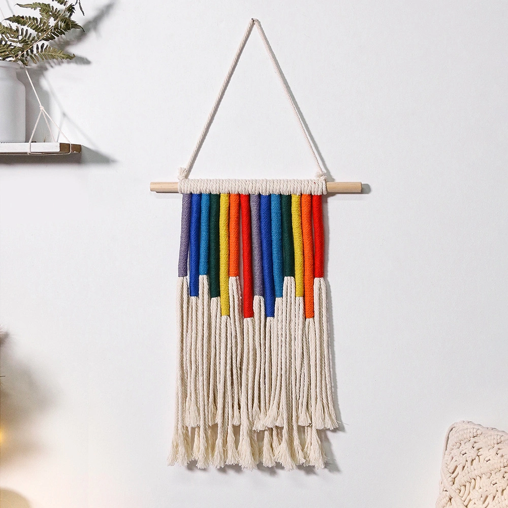 Handmade Rainbow Tassel Wall Hanging Christmas Decor Bohemian