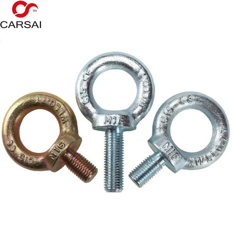 Hook Eye Screws High Strength Galvanized Ring Bolts Lifting Belt Ring Screws Ring Screws Bolt Wholesale/Supplier Blue Yellow Zinc Plated Carbon Steel