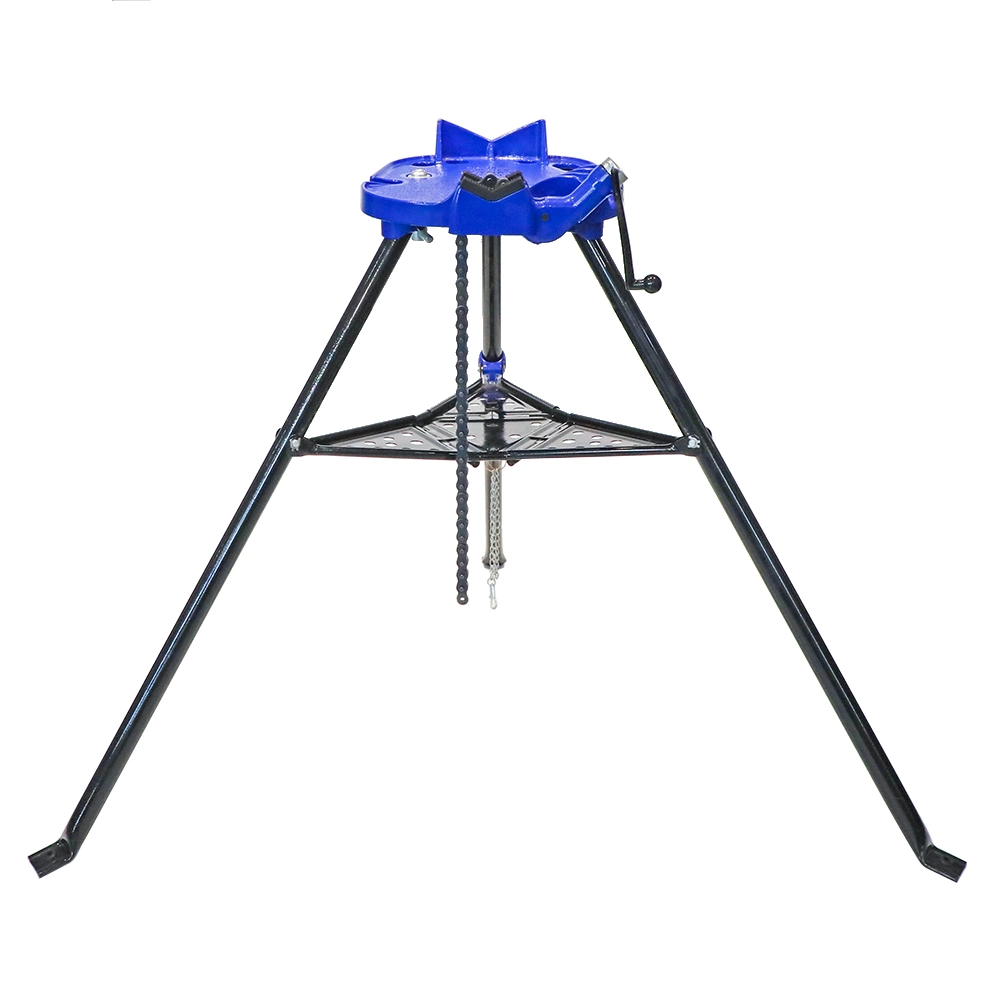 Hot Selling Triangle Bracket Pipe Stand Vise 6 Inch Pipe Chain Vise with Tripod Legs