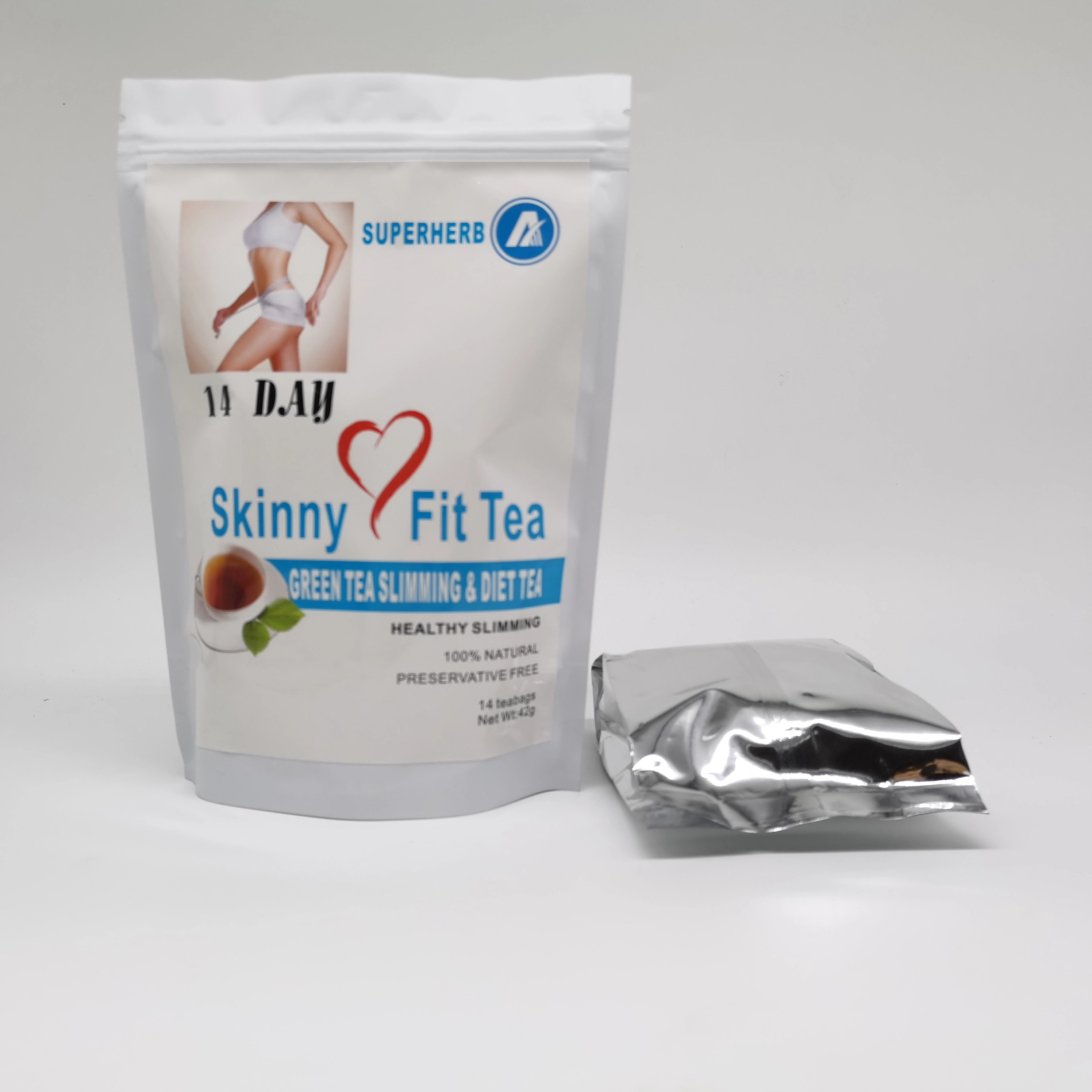 Plante herbacée perdre du poids de la réduction des graisses de thé Slimming Tea14 jours Skinny Mettre en place du thé