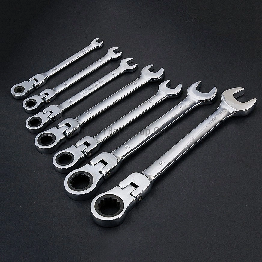6-32 mm Repair Tools Open End Wrenches Flexible Ratchet Wrench Set to Bike Torque Wrench Spanner