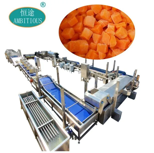 500-1000kg/H Frozen Carrot French Fries Root Vegetables Processing Line Machine