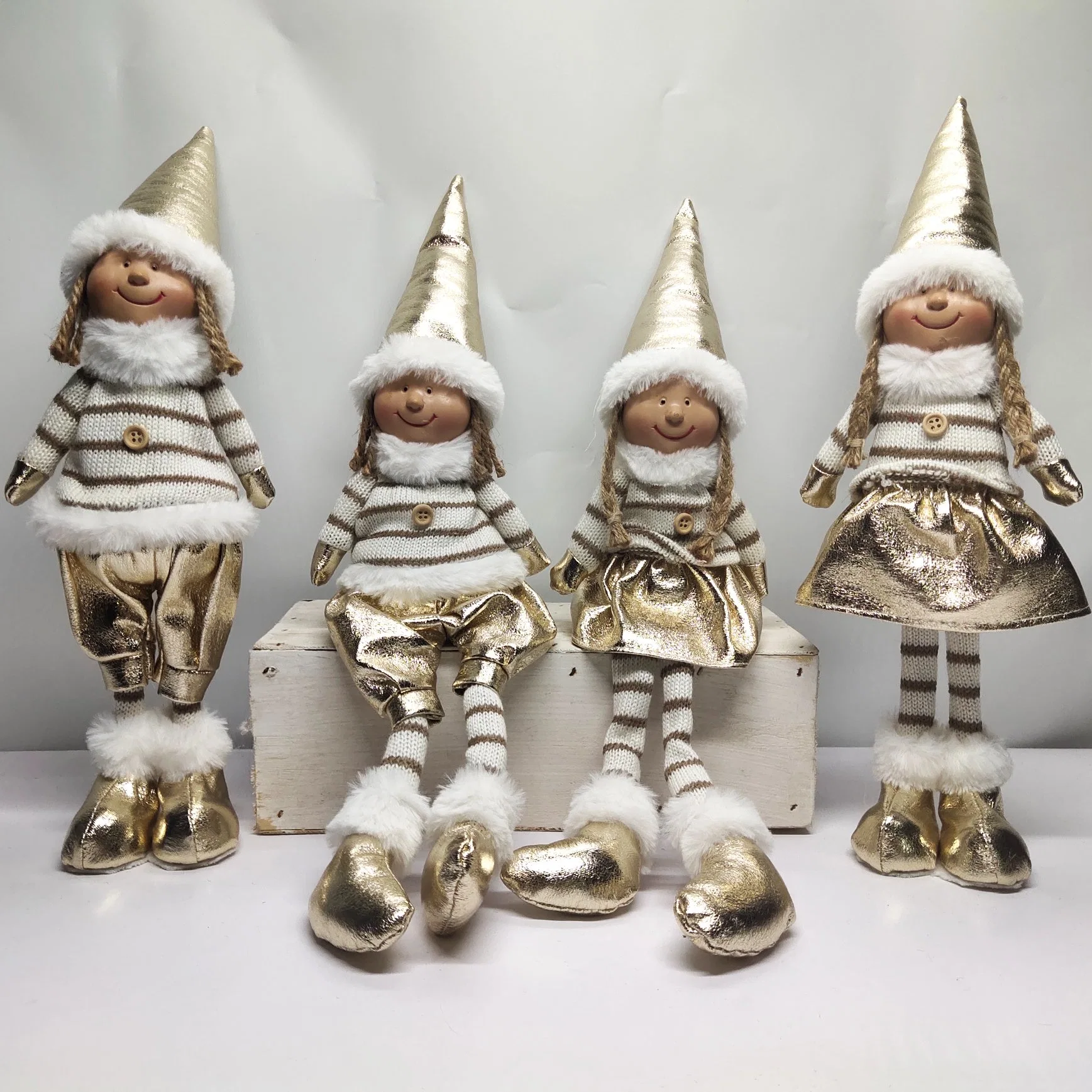 Decorations Christmas Halloween Holiday Faceless Gnome Figurine Handmade Resin Soft Plush Girl Toy Doll Figurines