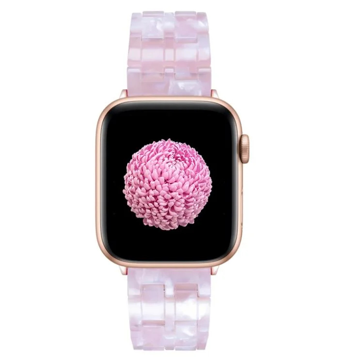 Hot Sale Fashion Watch Resin Bracelet for Apple Smartwatch 40mm 42mm Stainless Steel Buckle Band for iWatch Resin Straps 45mm