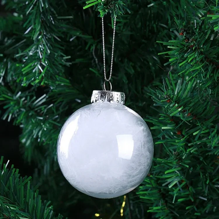 Party Decorative Fancy Blank Xmas Baubles Plastic Transparent Christmas Ornament Balls