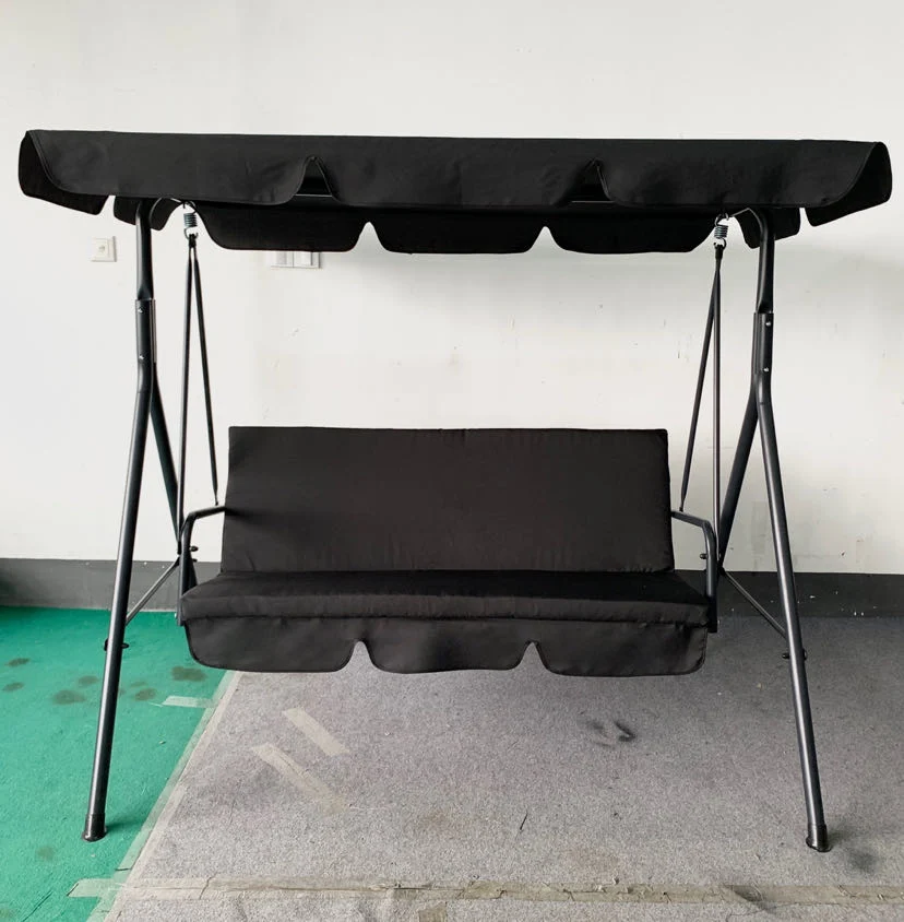 Silla Swing para patio al aire libre, columpio para dosel con cojín extraíble y marco de acero recubierto de polvo resistente a la intemperie, adecuado para patio, jardín, piscina, balcón,