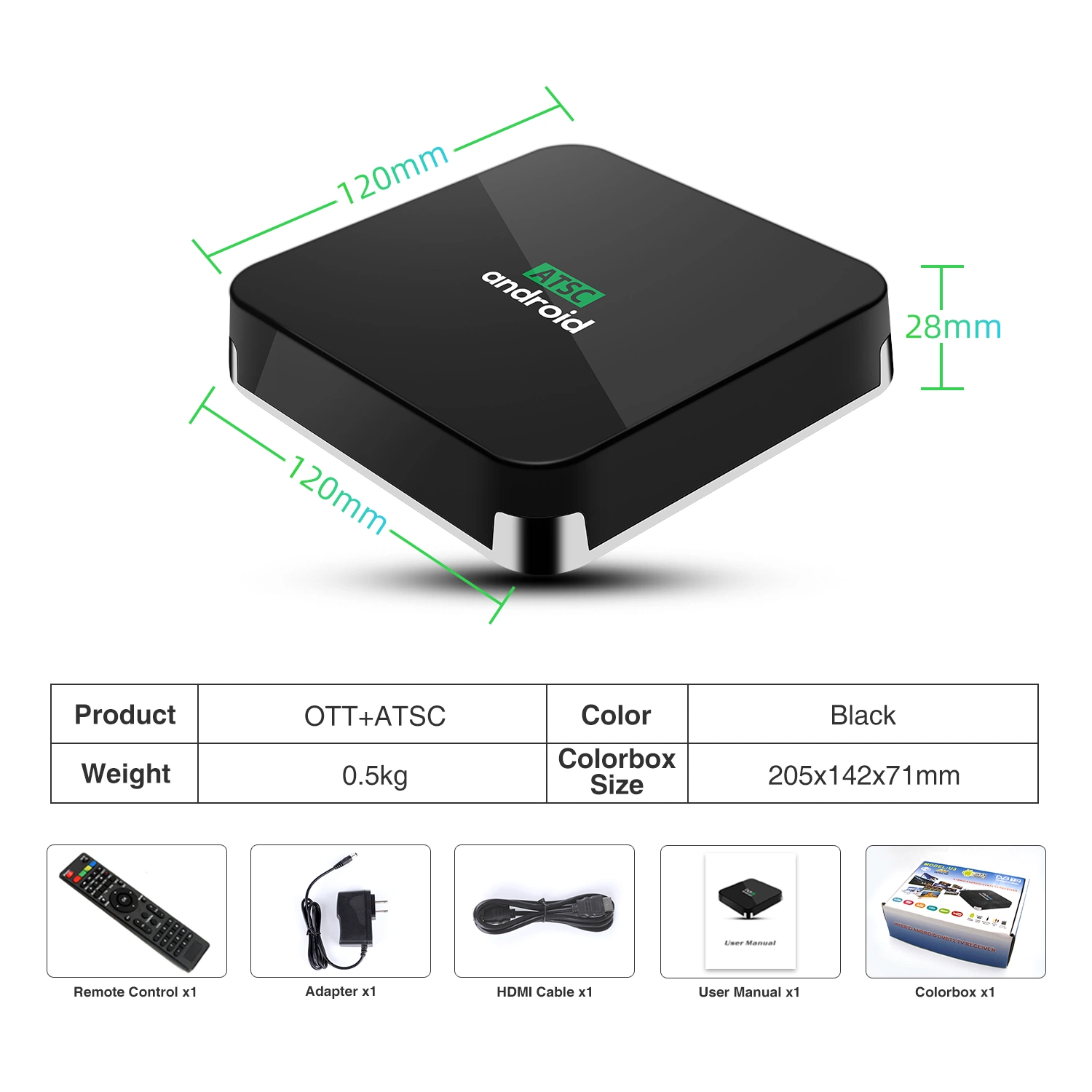 Latest Ott 4K Android+Digital ATSC ISDB-T DVB-T2 DVB-S2 Hybrid Smart Combo LED TV Box