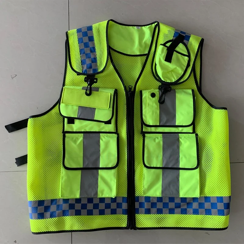 High Visibility Wholes CE Warning Traffic Reflective Police Safety Vest