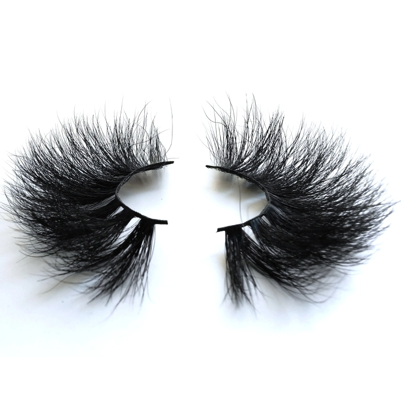 Wholesale/Supplier Private Label Strip Real Fluffy Mink Eyelash Vendors 25mm Mink Eyelash