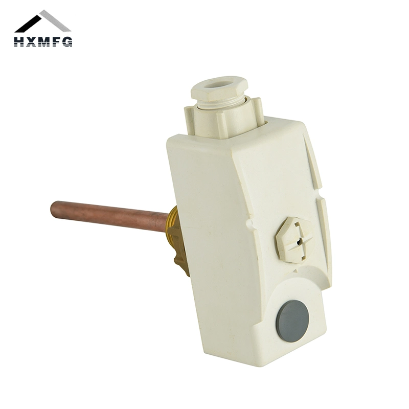 Operación de doble tubo de cobre en plástico ABS Temperatuer termostato del cilindro de control