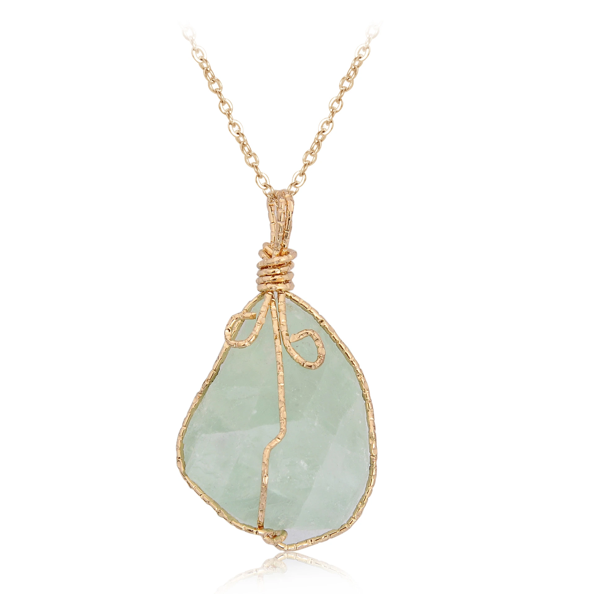 Irregular Gemstone Accessories Natural Stone Pendant Quartz Pendant Necklace