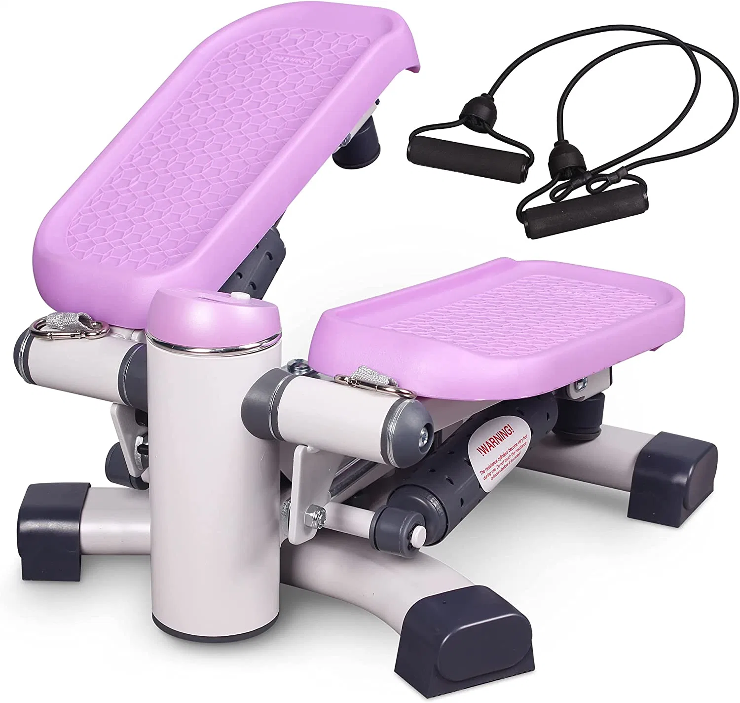 Niceday steppers para exercício, stair Stepper com bandas de resistência, Mini Stepper com capacidade de carga, Hydraulic Fitness Stepper com monitor LCD