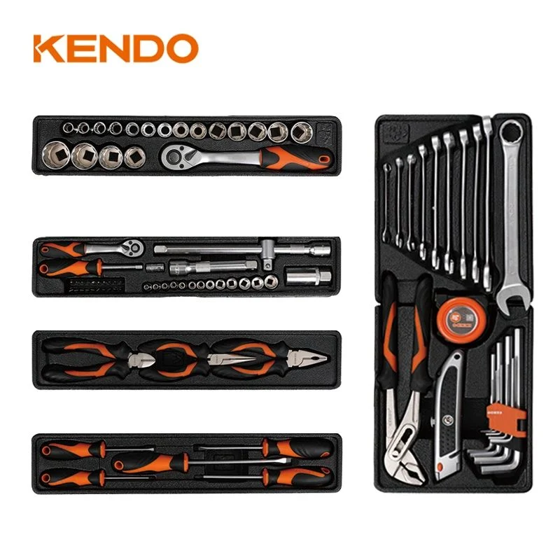 Kendo 88PCS Hand Tool Set Car Repair Tool Set with Portable Tool Box and Ball Bearing Drawer Slides