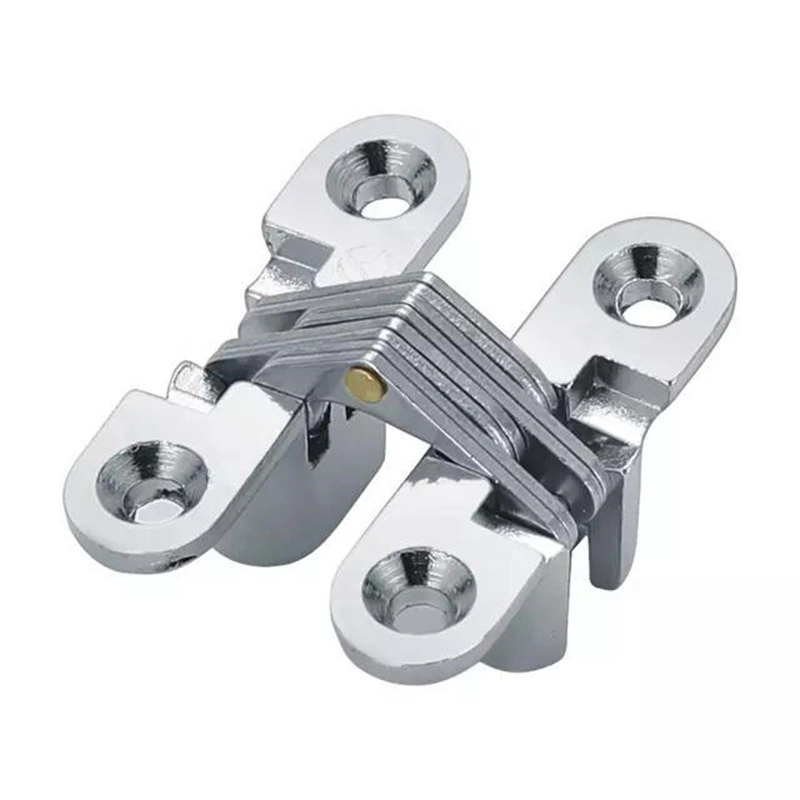 Stainless Steel Concealed Cross European Folding Door Hinge for Furniture Hardware Wardrobe