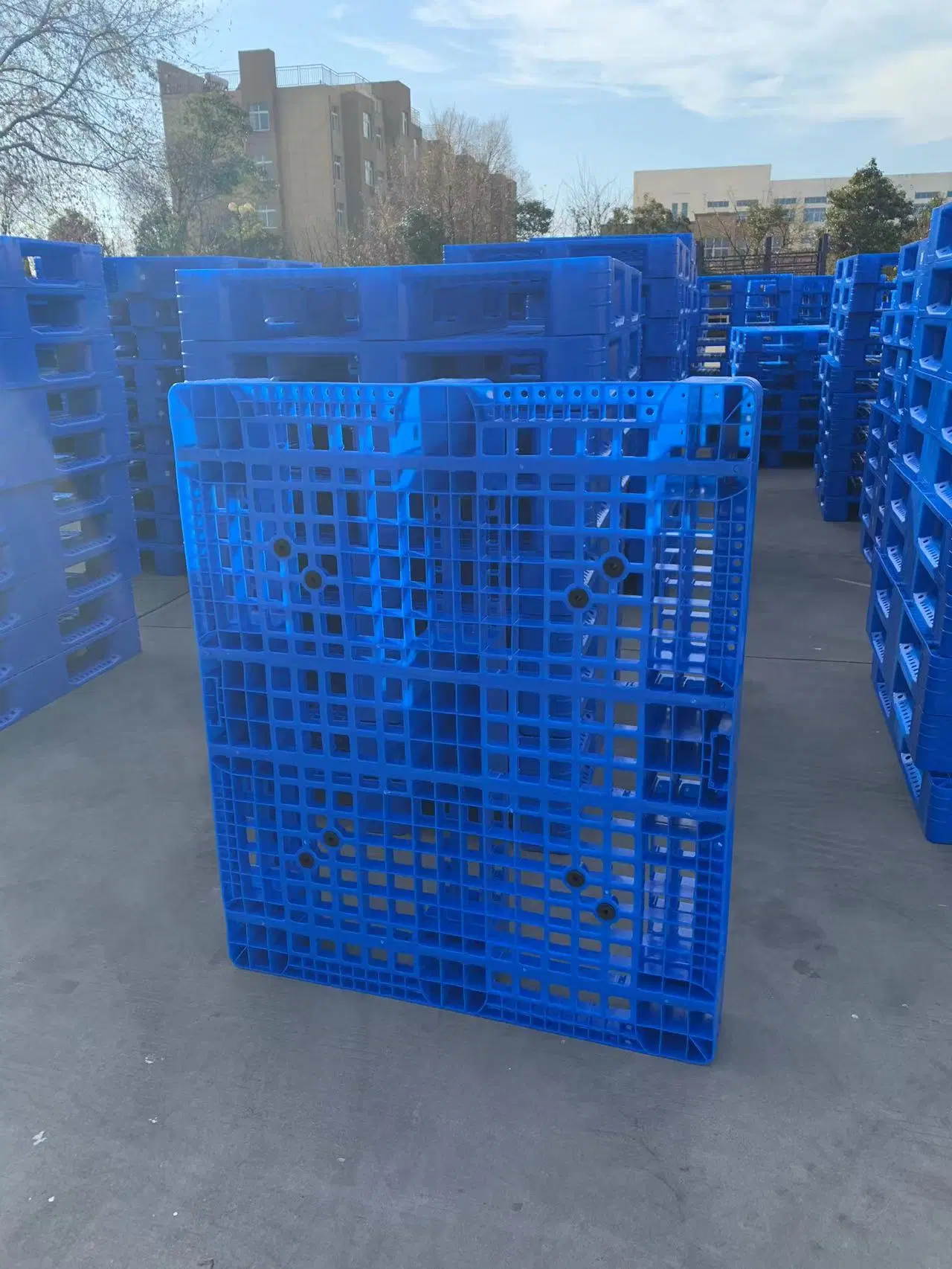 Plastic Pallet Blue 100%HDPE Industrial Accept OEM