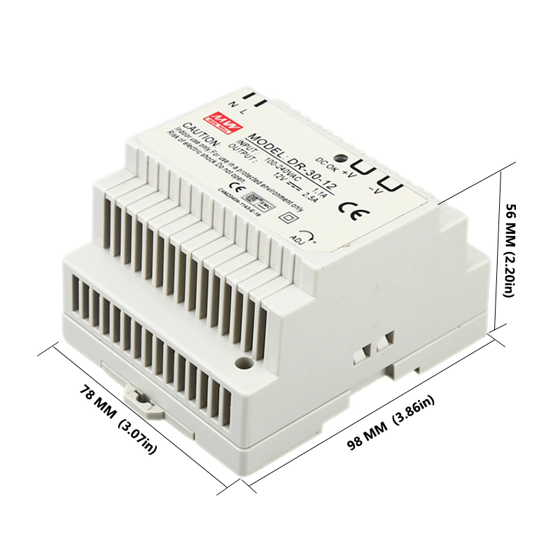 مورد طاقة DR-30 30W Industrial DIN Rail 15V-2A بقدرة 30 واط قم بتبديل مثبت الطاقة